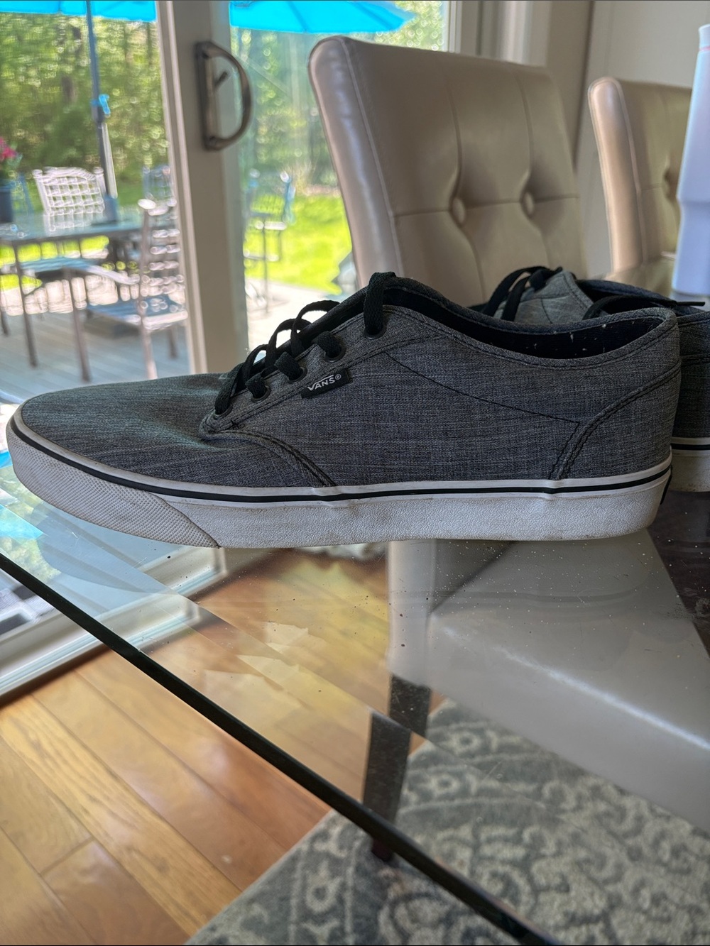 Vans Atwood Gray and Black Low-Top Canvas Sneakers